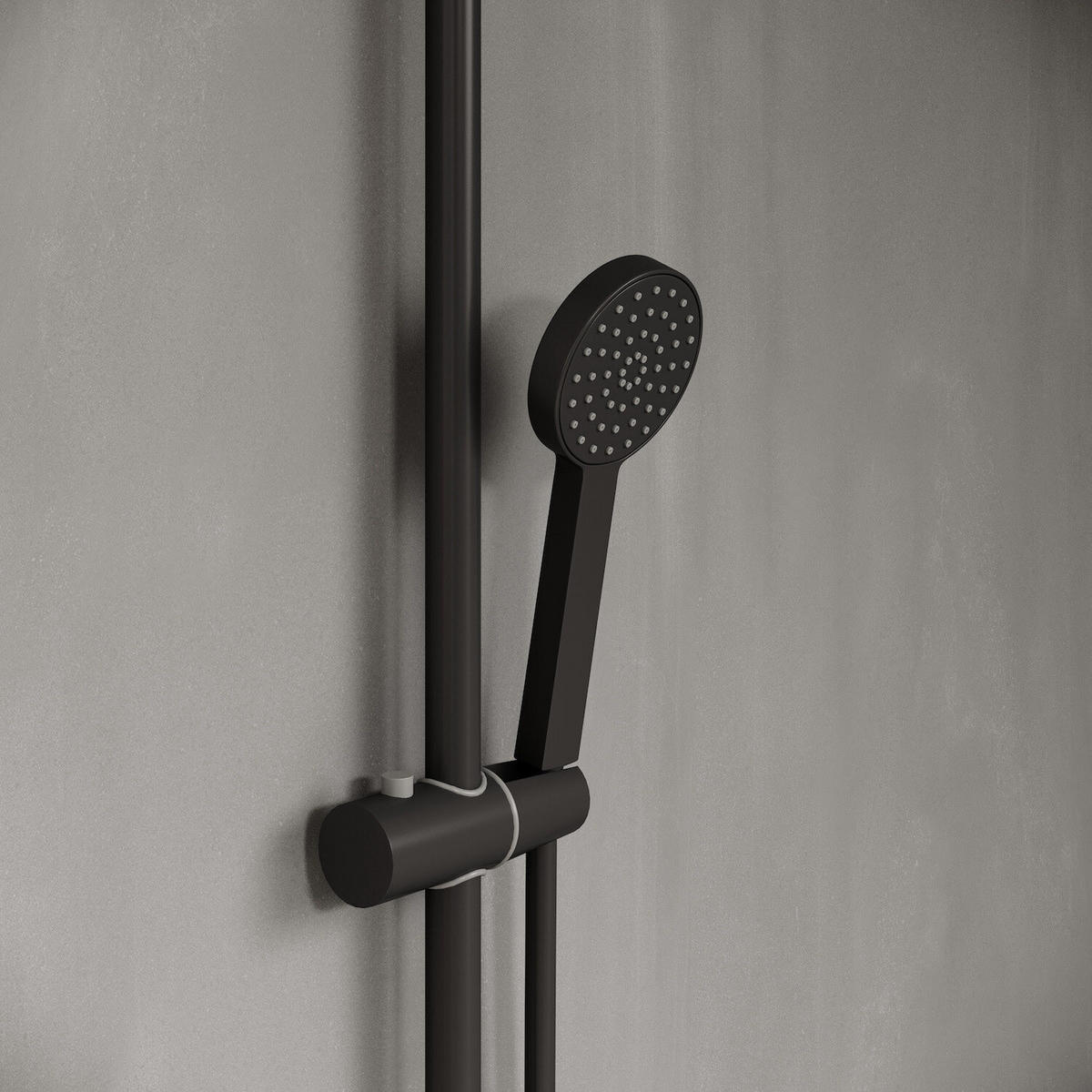 DUSCHSET Samar Schwarz Messing - Thermostat - Schwarz, Metall (8/26/71cm) - Badplaats