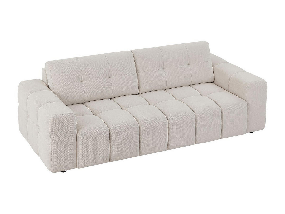 SOFA - 3 Personen - stoff - beige Sopelana - Beige, Kunststoff/Textil (220/78/100cm) - Vente-Unique