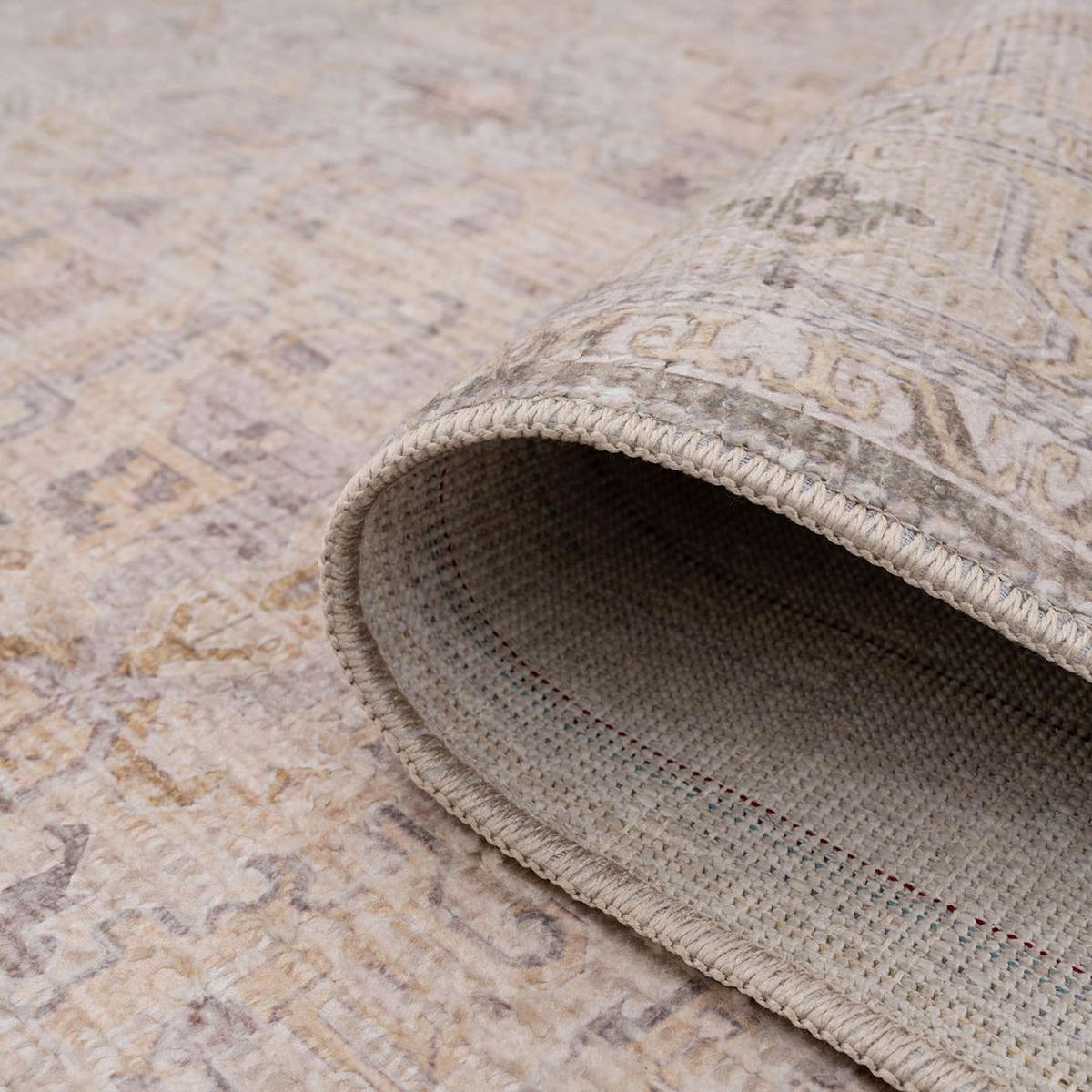 VINTAGE-TEPPICH Ishani Jade Beige - Beige, Textil (119/170cm) - Kukoon Rugs