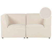 2-SITZER-SOFA Cord hellbeige Lemvig - Beige, Textil (166/78/83cm) - Beliani