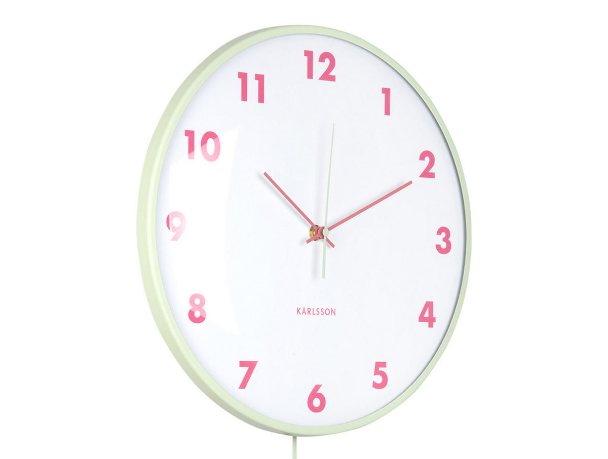 WANDUHR Cheeky Dome 7/35/61 cm - Grün, Metall (35/61/7cm) - Karlsson