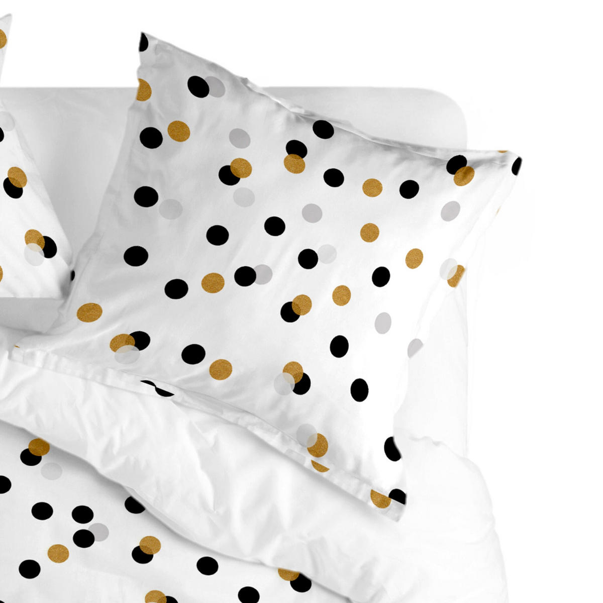 KISSENBEZUG golden dots 45x125 cm mehrfarbig - Multicolor, Textil (45/125cm) - Happy Friday