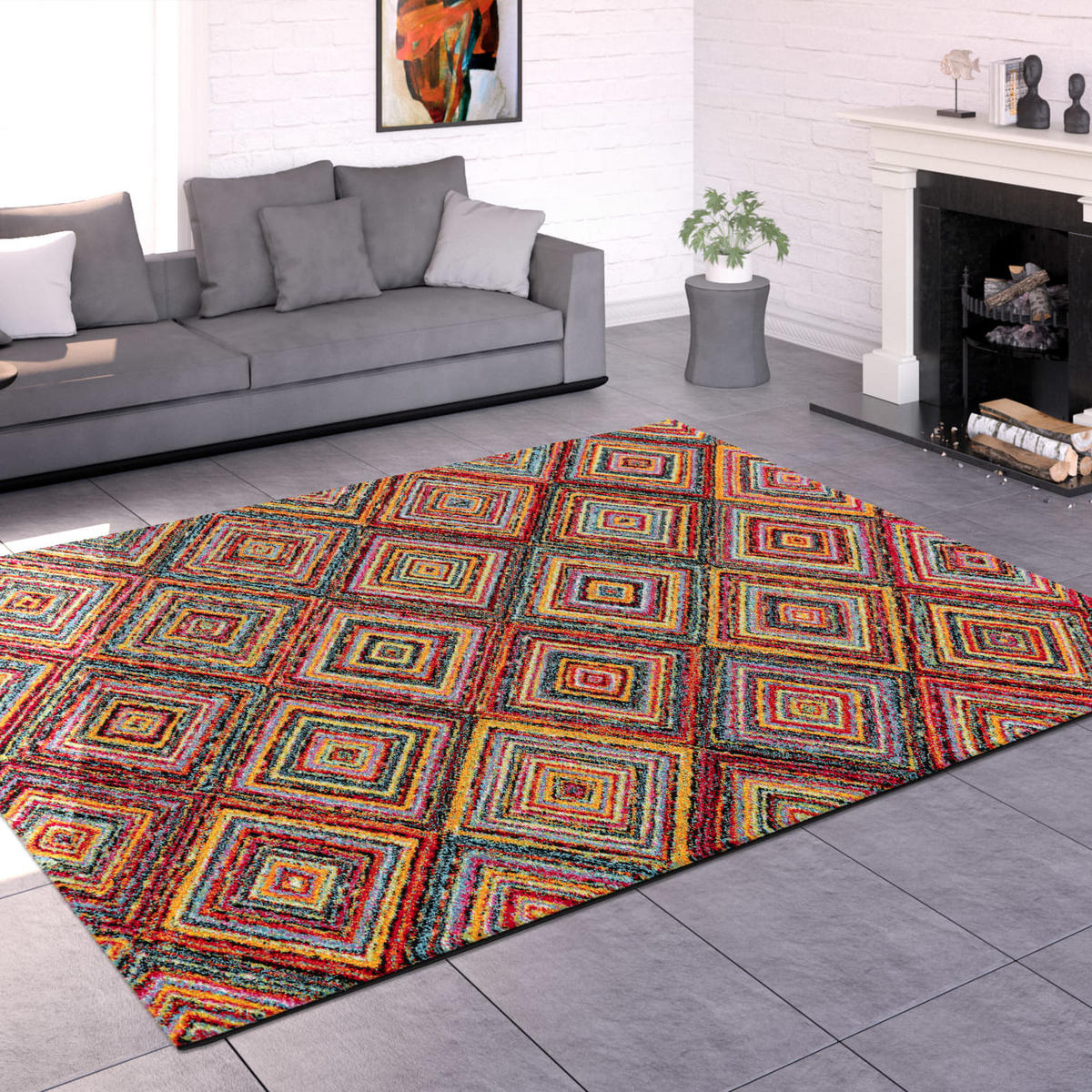KURZFLORTEPPICH 200/290 cm Passion 224 - Multicolor, Kunststoff (200/290cm) - Paco Home