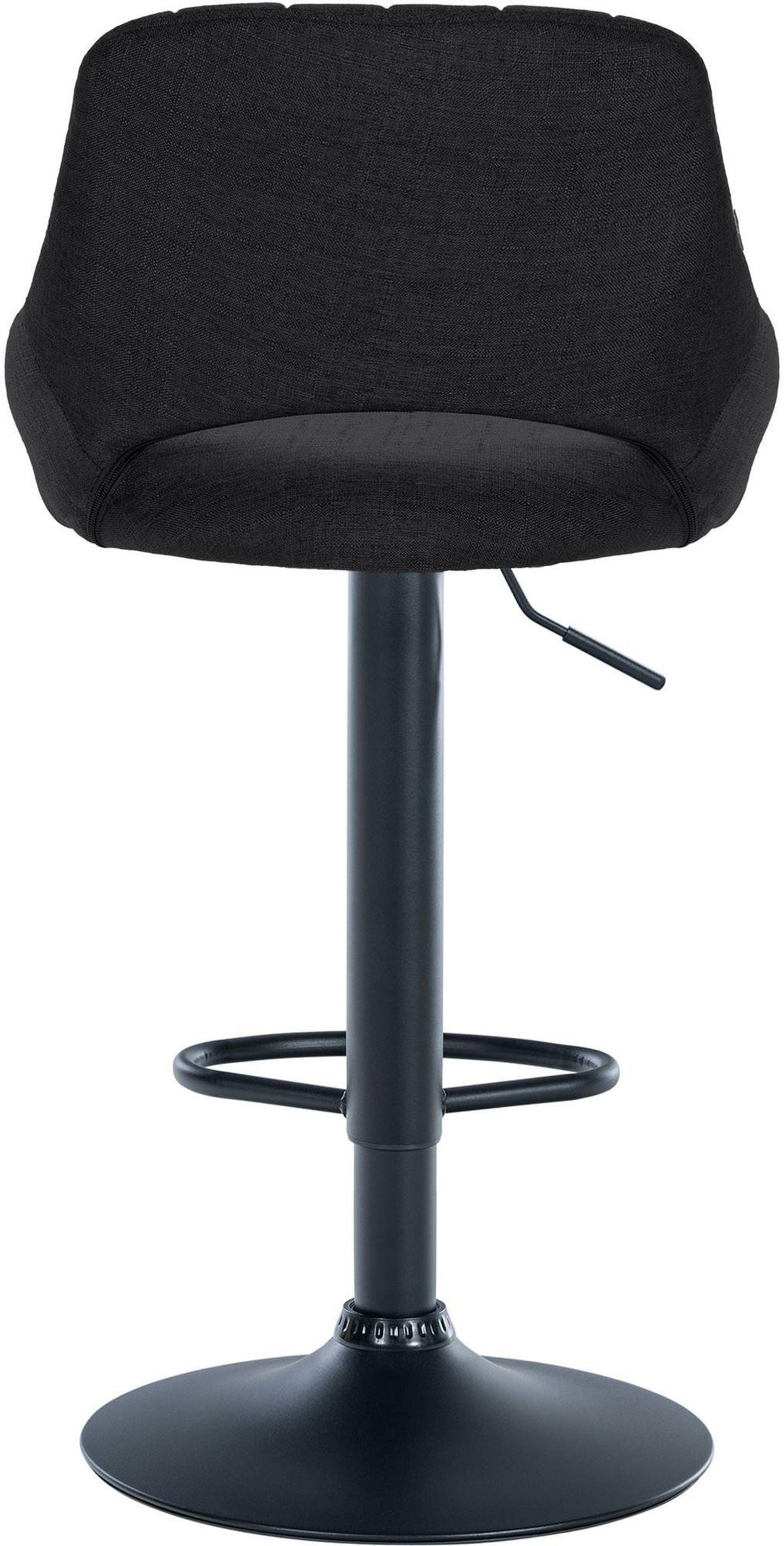 BARHOCKER Stoff Schwarz - Schwarz, Textil/Metall (46.5/85/48cm) - CLP