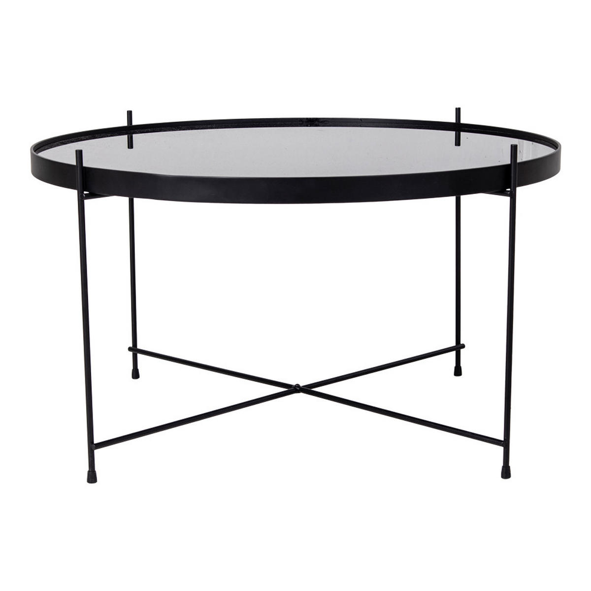 COUCHTISCH 70x40 cm schwarz Stahl, Glas - Schwarz, Holzwerkstoff (70/70/40cm) - ebuy24