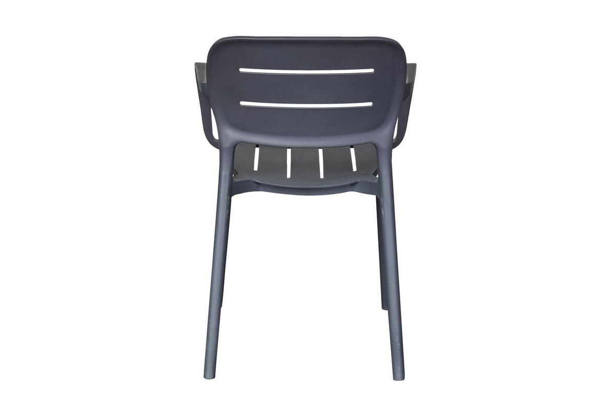 STAPELSTUHL Utah 56x53x79 cm, Kunststoff, Anthrazit - Anthrazit, Kunststoff (53/79/56cm) - dasmöbelwerk