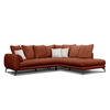 ECKSOFA CALME 5-Sitzer, dunkelorange - Dunkelorange, Holz/Textil (294/229cm) - Courtois Laville