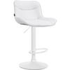 BARHOCKER Lederlook weiß - Weiß, Textil/Metall (49/85/51cm) - CLP