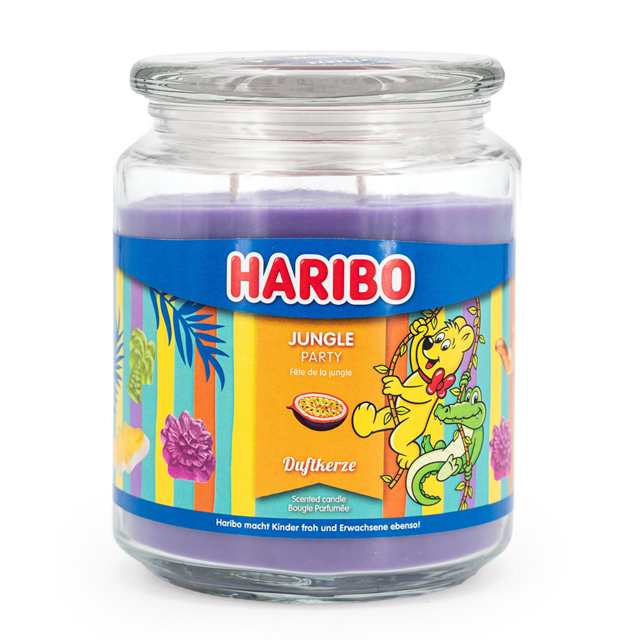 DUFTKERZE Haribo - Lila, Glas/Naturmaterialen (13cm)