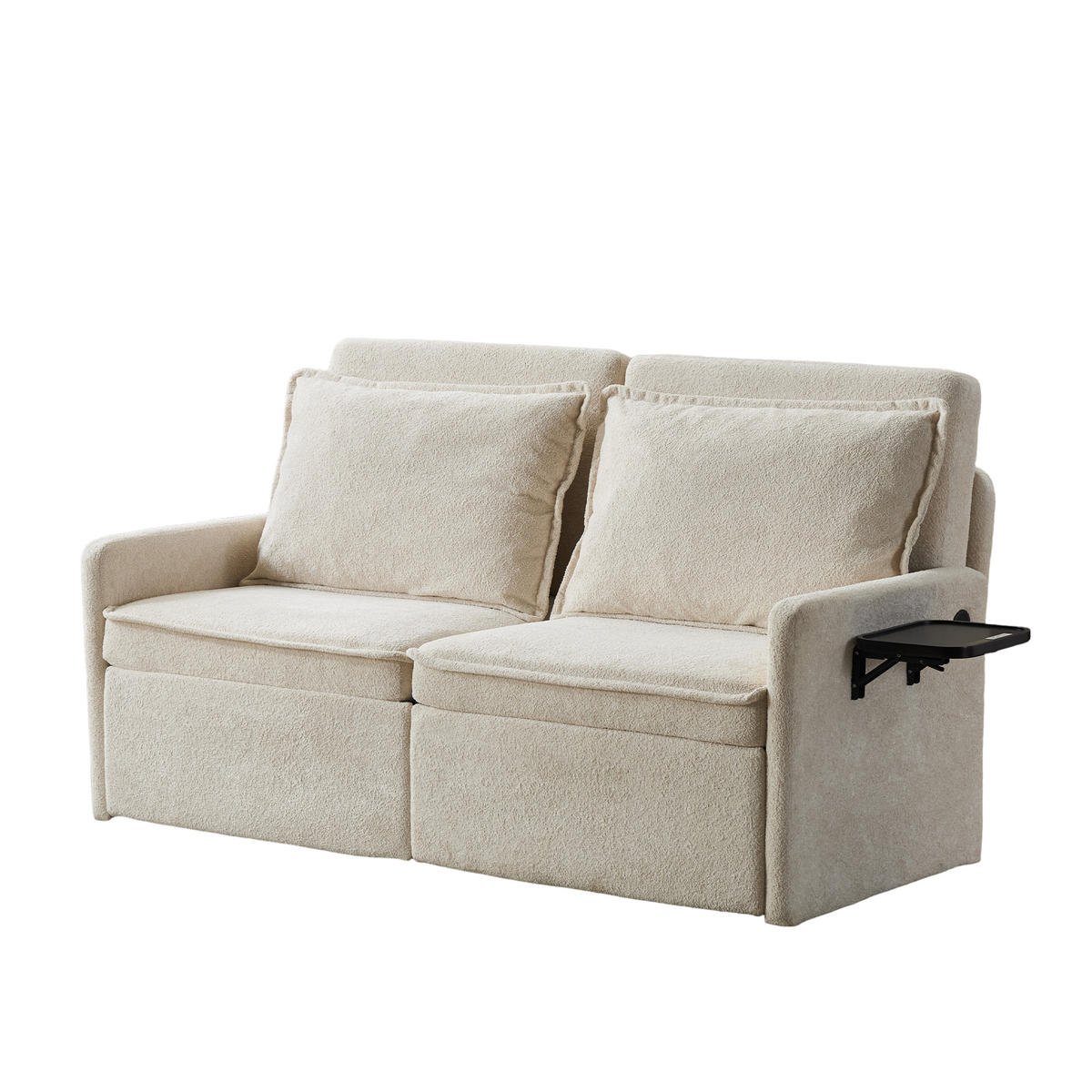 SCHLAFSOFA 172.5/71/95 cm Beige mit USB-Anschluss, 5-fach verstellbarer Rückenlehne und Stauraum - Beige, Textil (71/95/172.5cm) - Oxeza