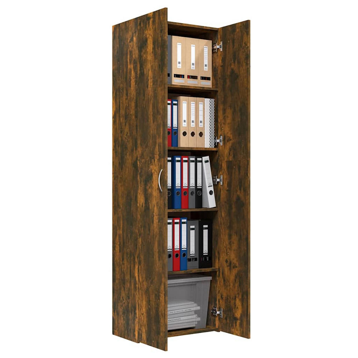 BÜROSCHRANK Räuchereiche 60/32/190 Cm Holzwerkstoff - Braun, Holzwerkstoff (32/190/60cm) - vidaXL