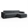 ECKSOFA Gepolstertes PRESTIGE XL mit Schlaffunktion und Bettkasten, Poso 34 - Dunkelgrau, Textil (277/143cm) - Lookway