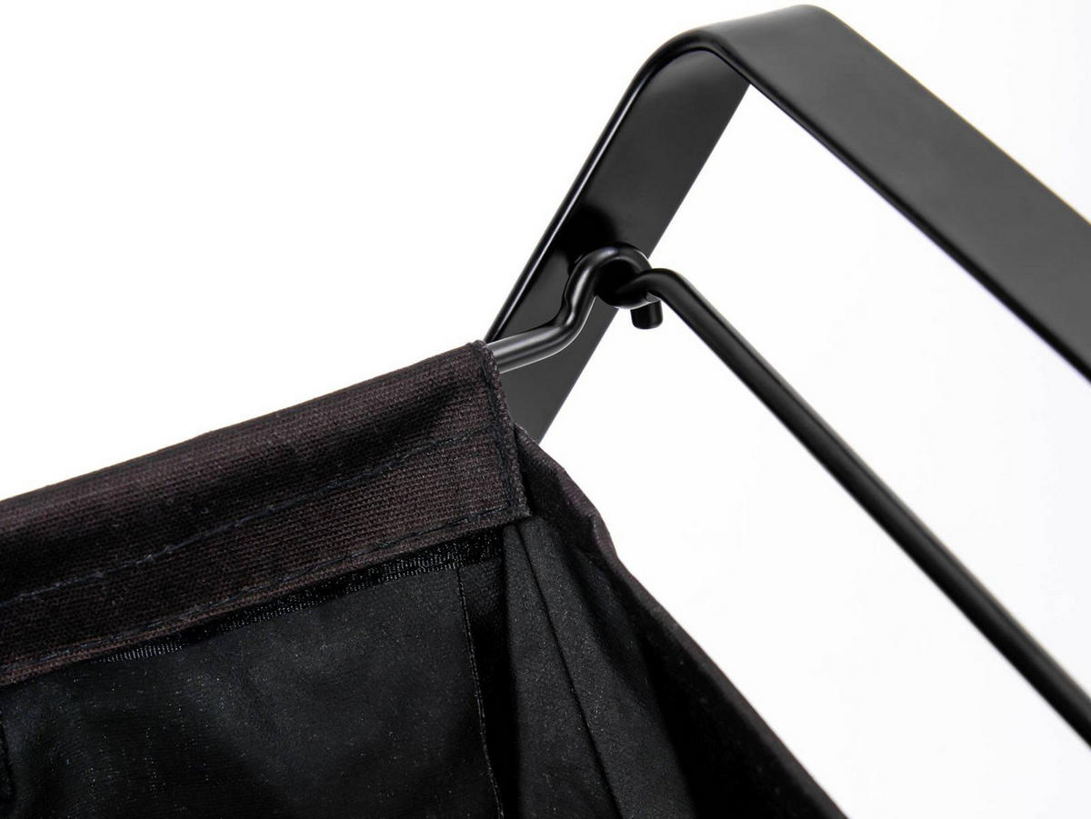 WÄSCHESAMMLER Tower schwarz 37/49/64 cm - Schwarz, Metall (49/64/37cm) - Yamazaki