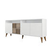 SIDEBOARD 4 Türen L180 cm - Milan - Weiß, Holzwerkstoff (35/78.6/180cm) - Calicosy