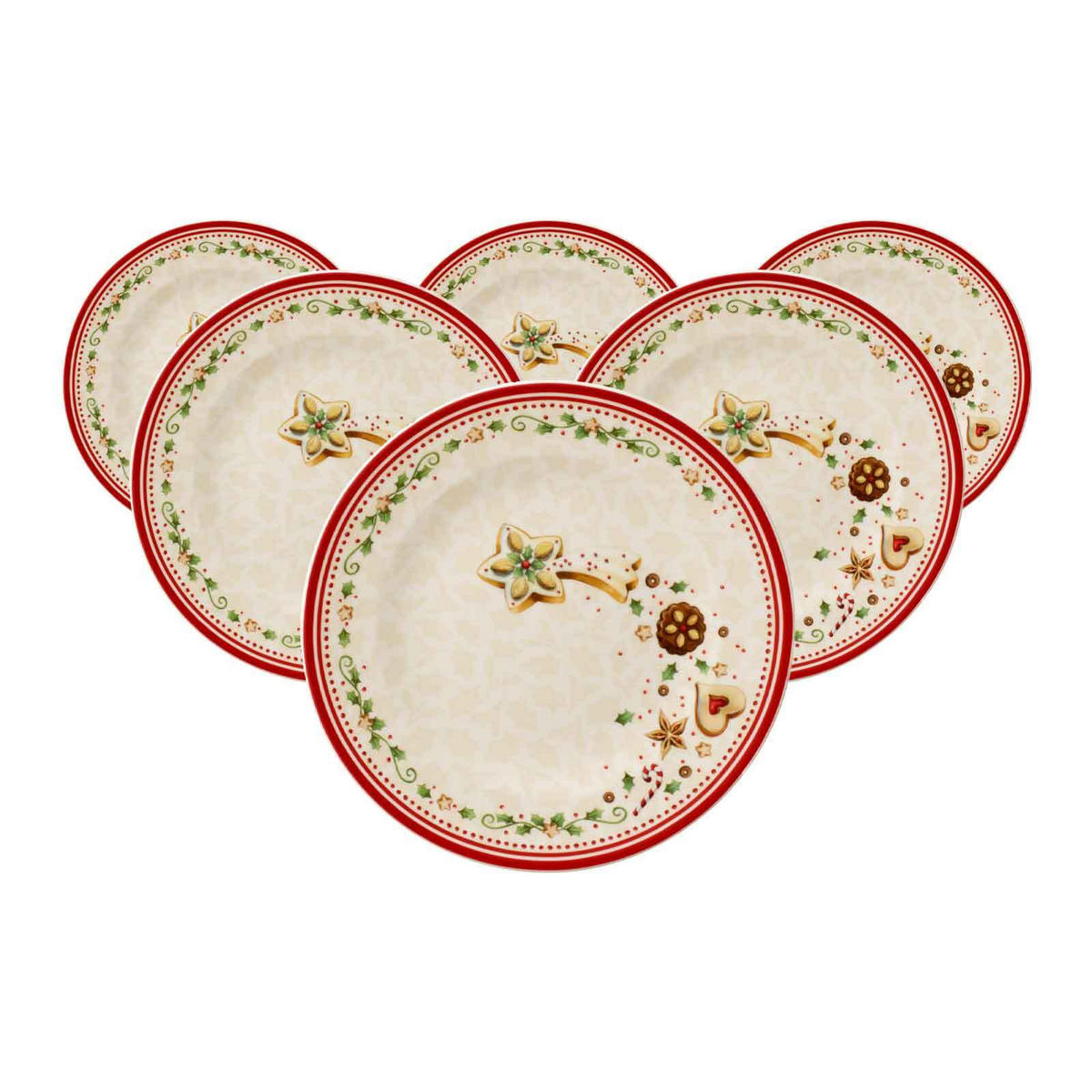 FRÜHSTÜCKSTELLER Winter Bakery Delight bunt ø 21,5 cm 6er Set - Multicolor, Keramik (21.5cm) - Villeroy & Boch