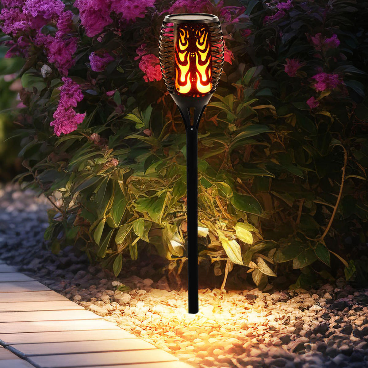 LED AUSSENLEUCHTE Solarlampe Schwarz - Schwarz, Kunststoff (12/85/12cm)