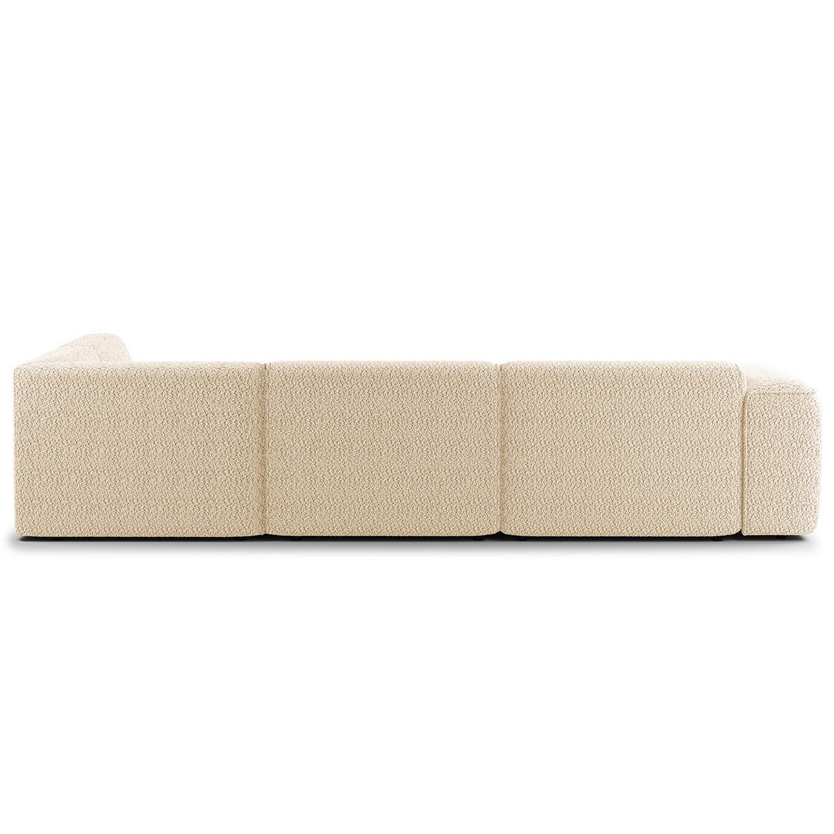 3-SITZER ECKSOFA mit Recamiere - Beige/Schwarz, Kunststoff/Textil (295/231cm) - home24