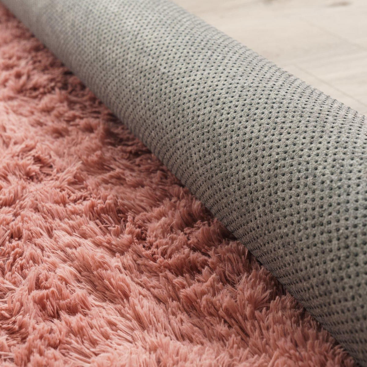 HOCHFLORTEPPICH 160/160 cm Silky 591 - Beere, Kunststoff (160/160cm) - Paco Home