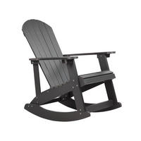 GARTEN-SCHAUKELSTUHL Kunstholz dunkelgrau Adirondack - Grau, Kunststoff (76/100/94cm) - Beliani