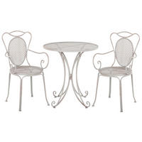BALKONSET 2-Sitzer grau Metall Cilento - Grau, Metall - Beliani
