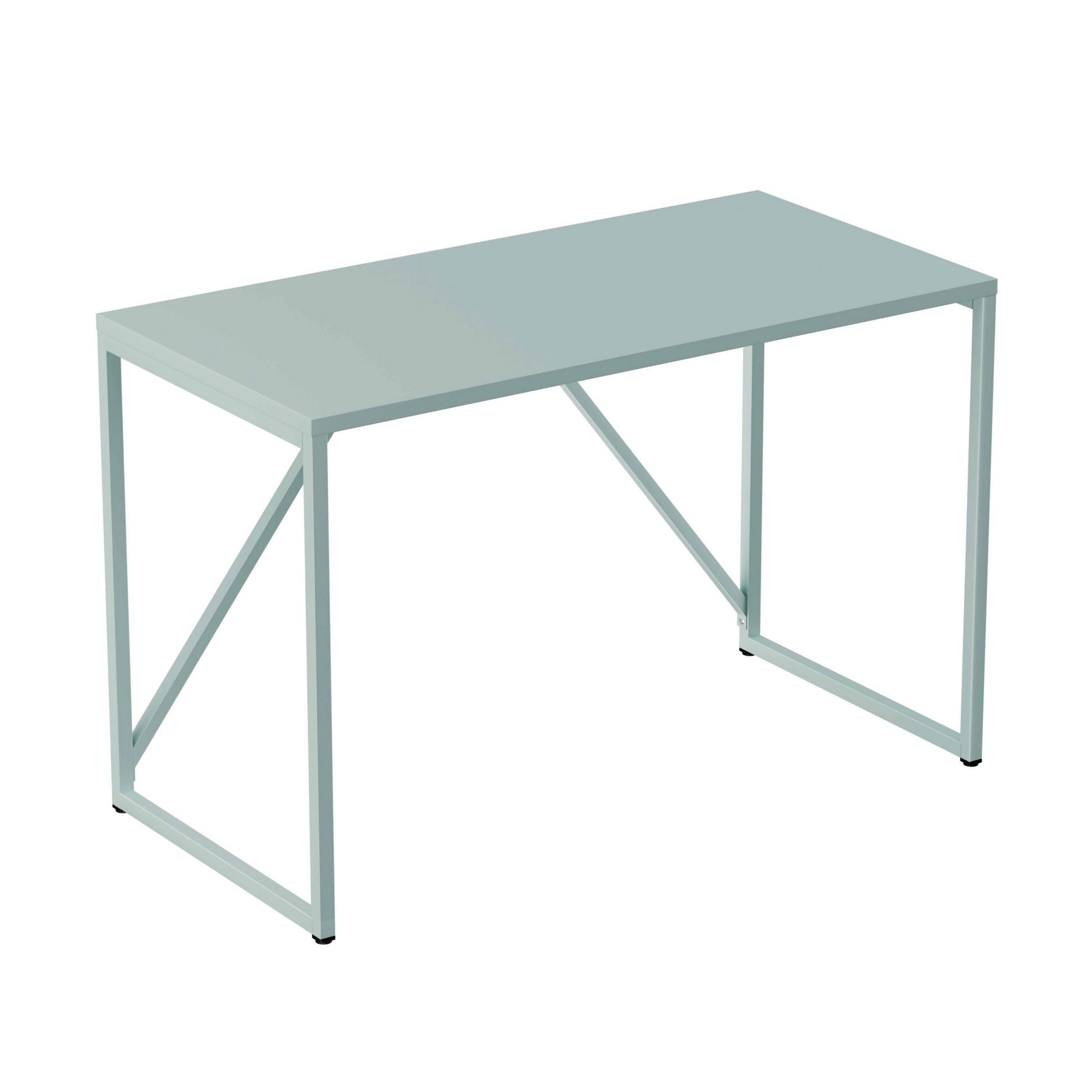 SCHREIBTISCH 120 cm, Salbeigrün - Grün, Metall (120/60/78cm) - Oviala