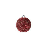 WEIHNACHTSKUGEL Opium, Blumenmuster, Glas / Acryl / Kunststoff, Rot, Ø 6 cm - Rot, Glas (6/1/6cm) - Gift Company