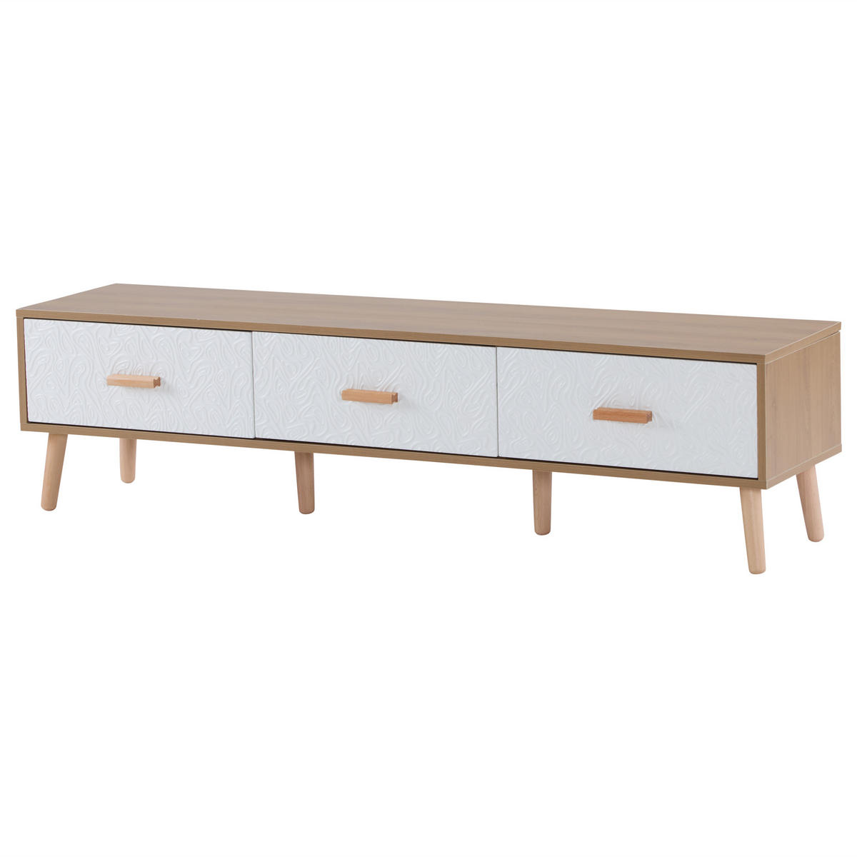 TV-LOWBOARD Vintage Weiß 150/39/35 cm - Weiß, Holz (150/39/35cm) - PANGIVO