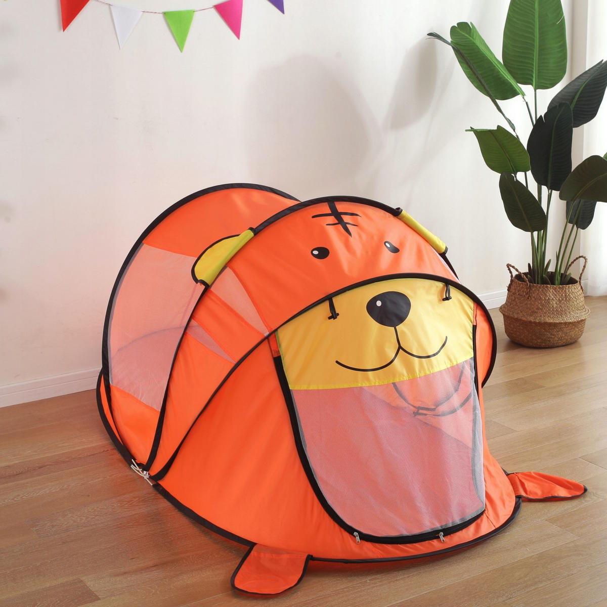 SPIELZELT Strandzelt Kinder Orange - Orange, Kunststoff (100/182cm) - KRUMAD