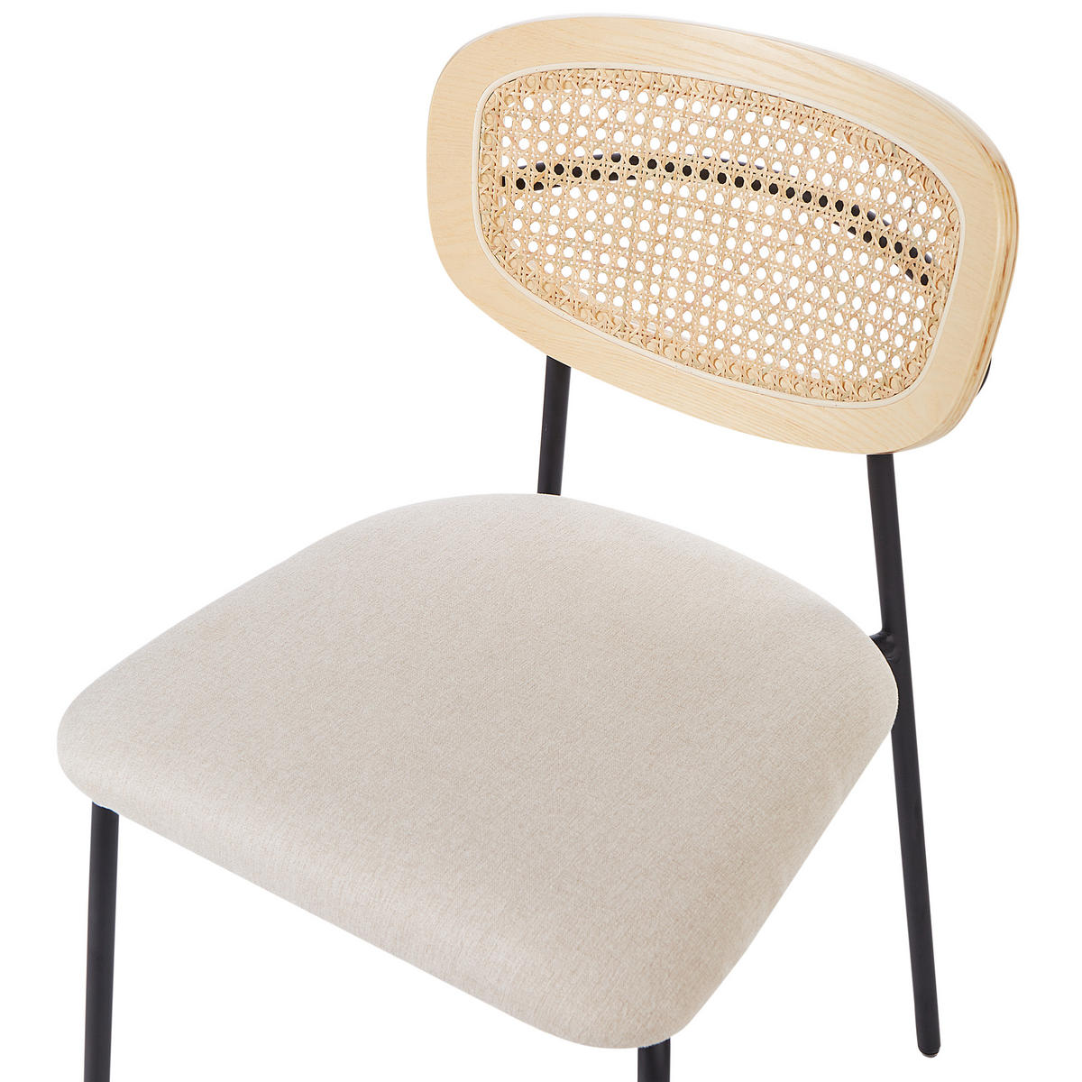 ESSZIMMERSTUHL 2er-Set Metall Hellbeige Mayetta - Beige, Metall (50/81/51cm) - Beliani