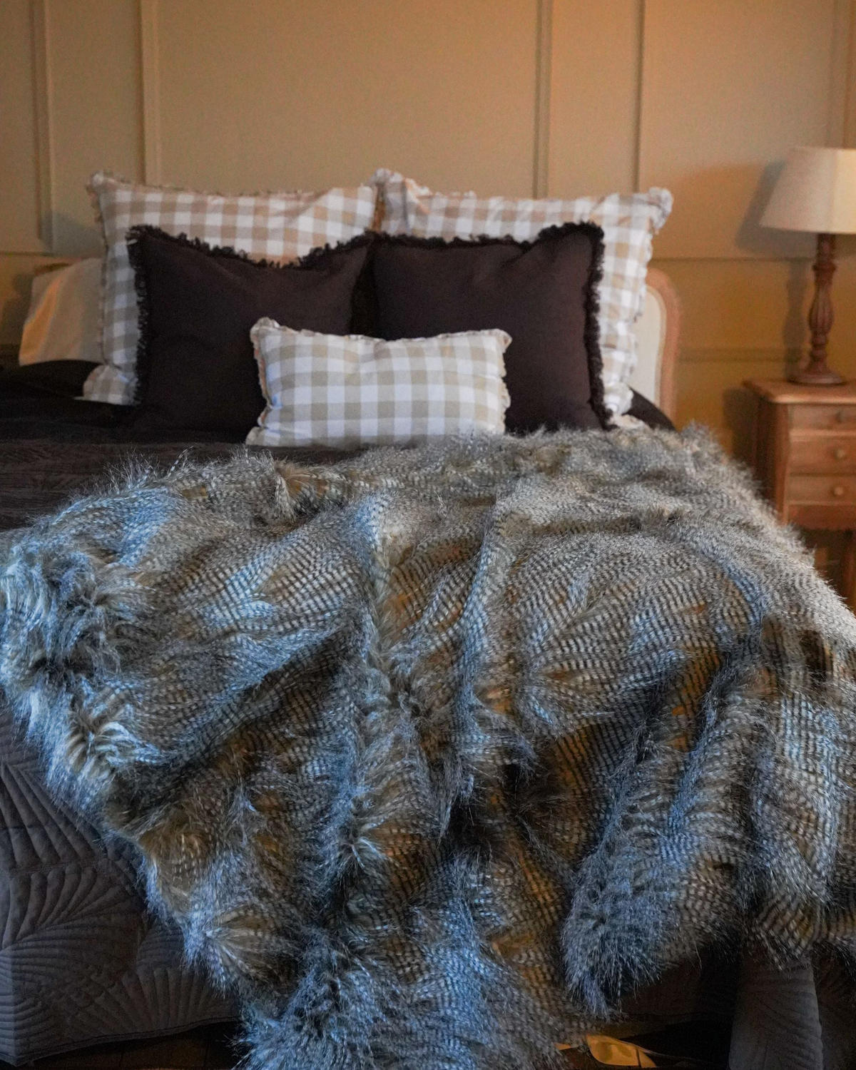 DEKA Tmavě hnědá Asdad 150/200 cm - tmavě hnědá, textil (150/200cm) - Beliani