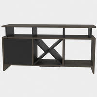 TV-ELEMENT Auburn Antrazit - Dunkelgrau/Walnussfarben, Holzwerkstoff (120/60.6/29.6cm)