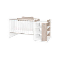 BABYBETT Multi hellbraun 190 x 82 cm, Wickelkommode, Hausbett, Jugendbett, Schreibtisch - Braun, Holzwerkstoff (60/120cm) - Lorelli