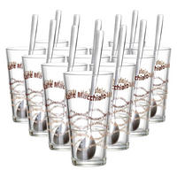 LATTE MACCHIATO GLÄSER + LÖFFEL Sana transparent 370 ml 12er Set - Transparent, Glas (370L) - Ritzenhoff Breker
