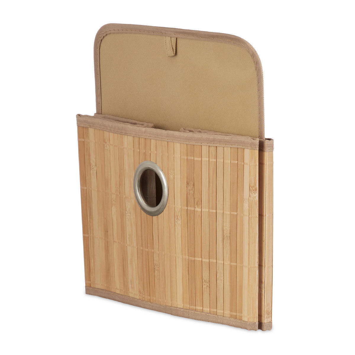 ÚLOŽNÝ koš - svetlohnedá, kov/drevo (31/20/31cm) - Relaxdays