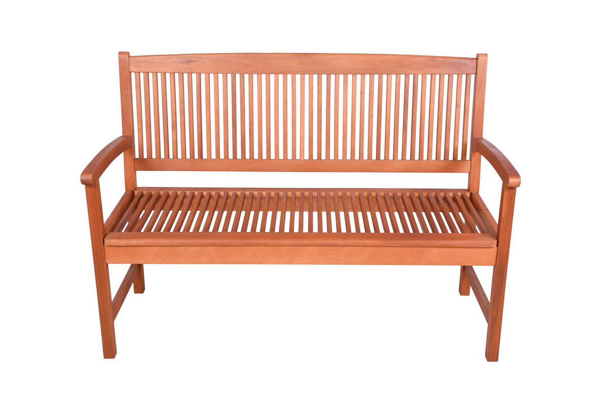 GARTENBANK Tours 2-Sitzer Terrassenbank - Hellbraun, Holz (127/90/60.6cm) - DELUKE