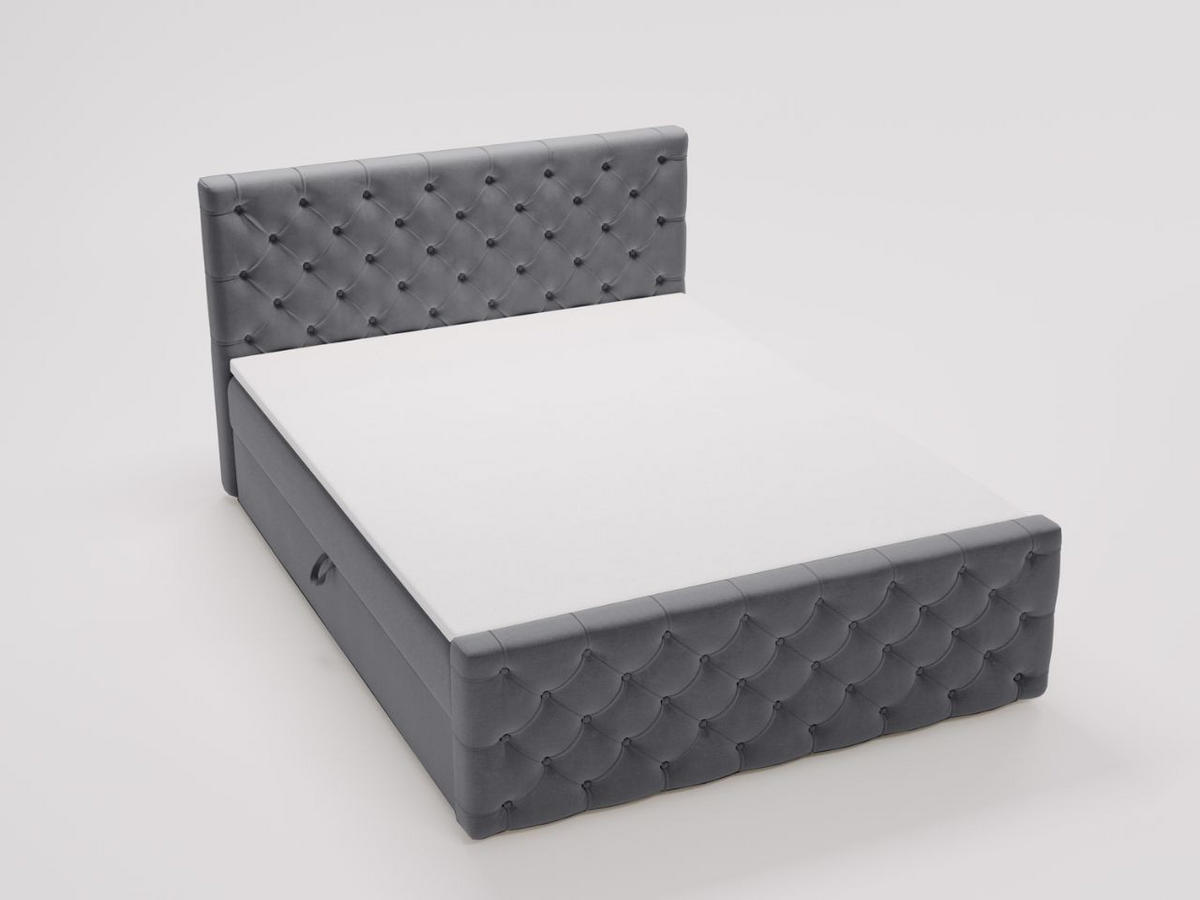 BOXBETT Montego 180x200 Grau - Grau, Holz/Textil (180/200cm) - Graingold