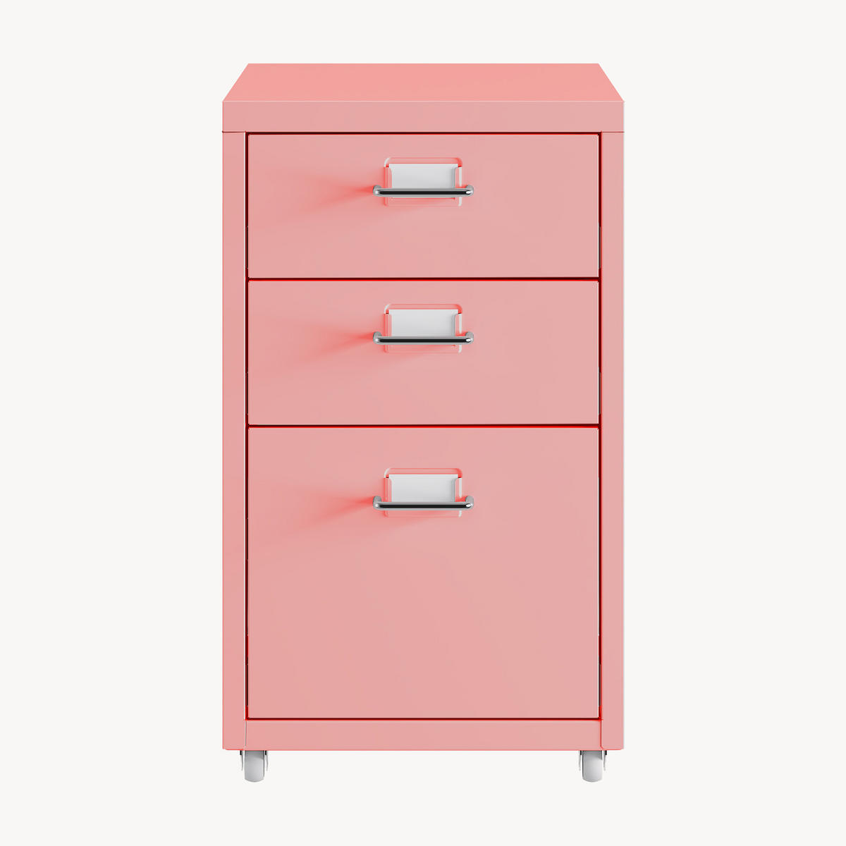 ROLLCONTAINER Kökar - Pink, Metall (28/48/41cm) - [en.casa]