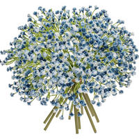 KUNSTBLUMEN Schleierkraut 10 Stück Blau 25 cm - Multicolor, Kunststoff (24cm)