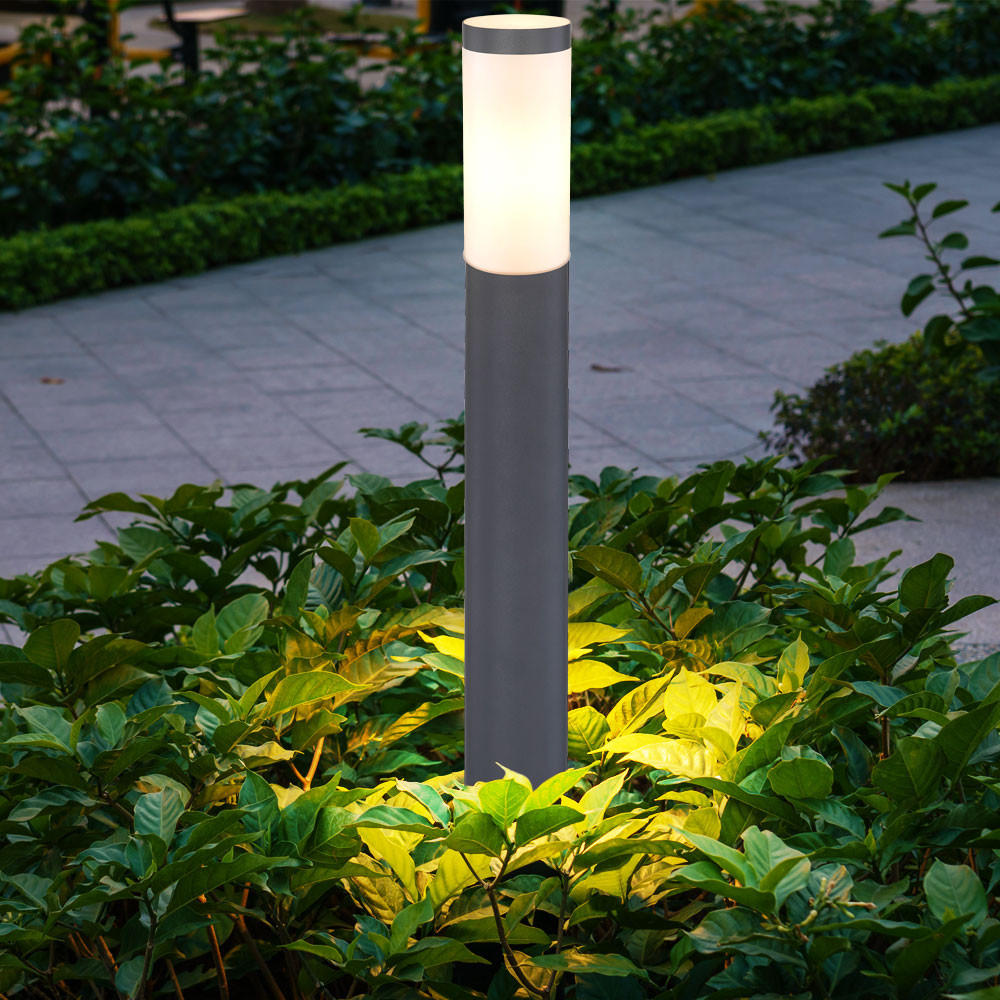 LED WEGLEUCHTE Edelstahl Silber - Anthrazit, Kunststoff/Metall (12.7/110/12.7cm) - Globo Lighting