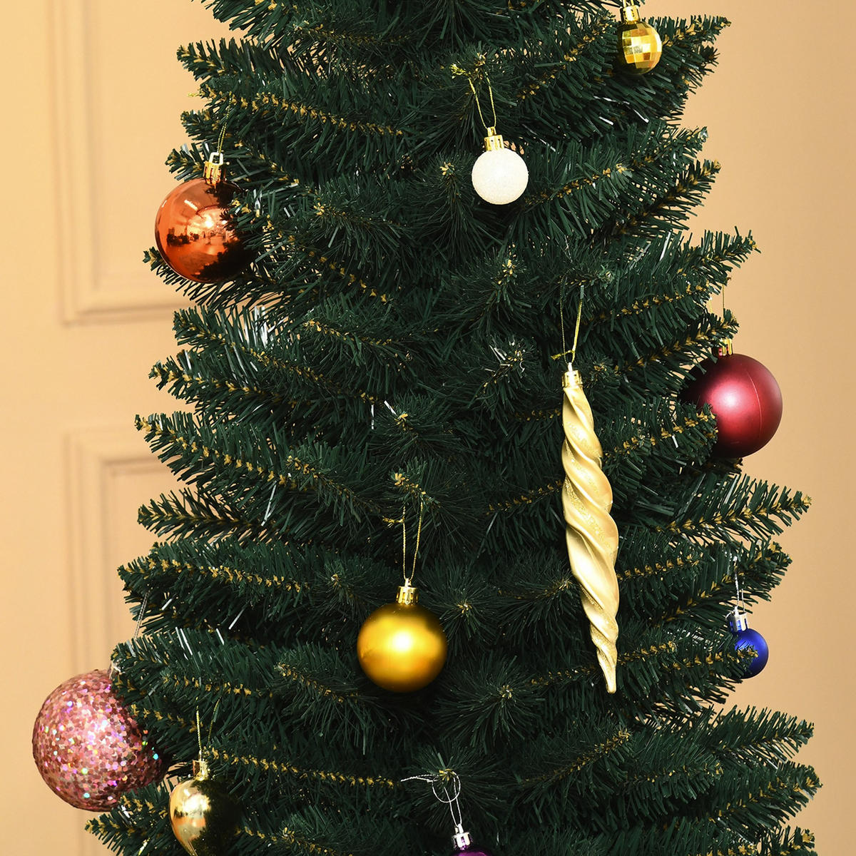 WEIHNACHTSBAUM 180 cm, stabile Basis, Grün - Grün, Kunststoff (180cm) - HOMCOM