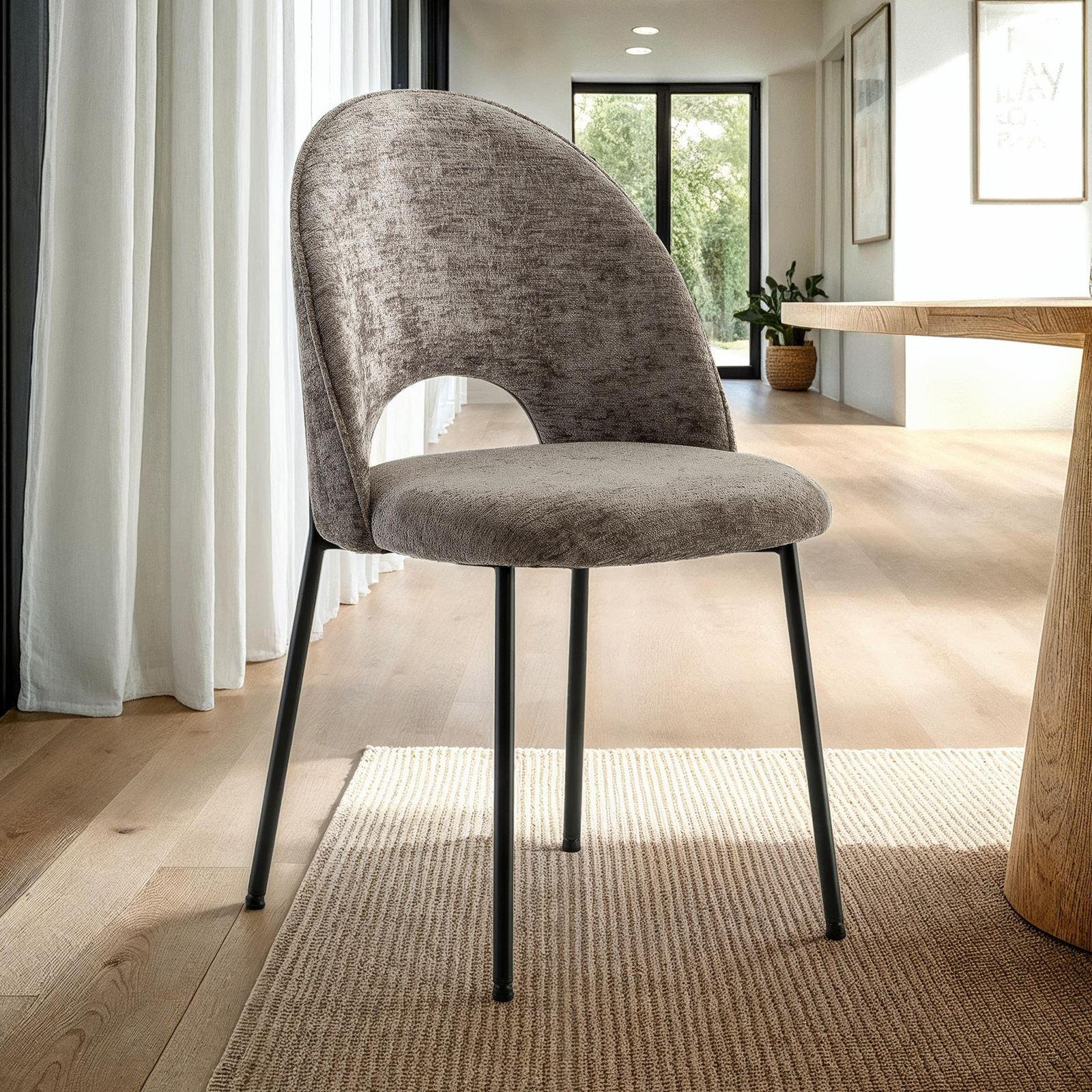 ESSZIMMERSTÜHLE SERENA 2ER-SET - Grau, Textil (46/83/53cm) - IDIMEX