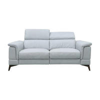 3-SITZER Sofa Planet Echtleder Weiß - Weiß, Leder/Metall (200/80/110cm)