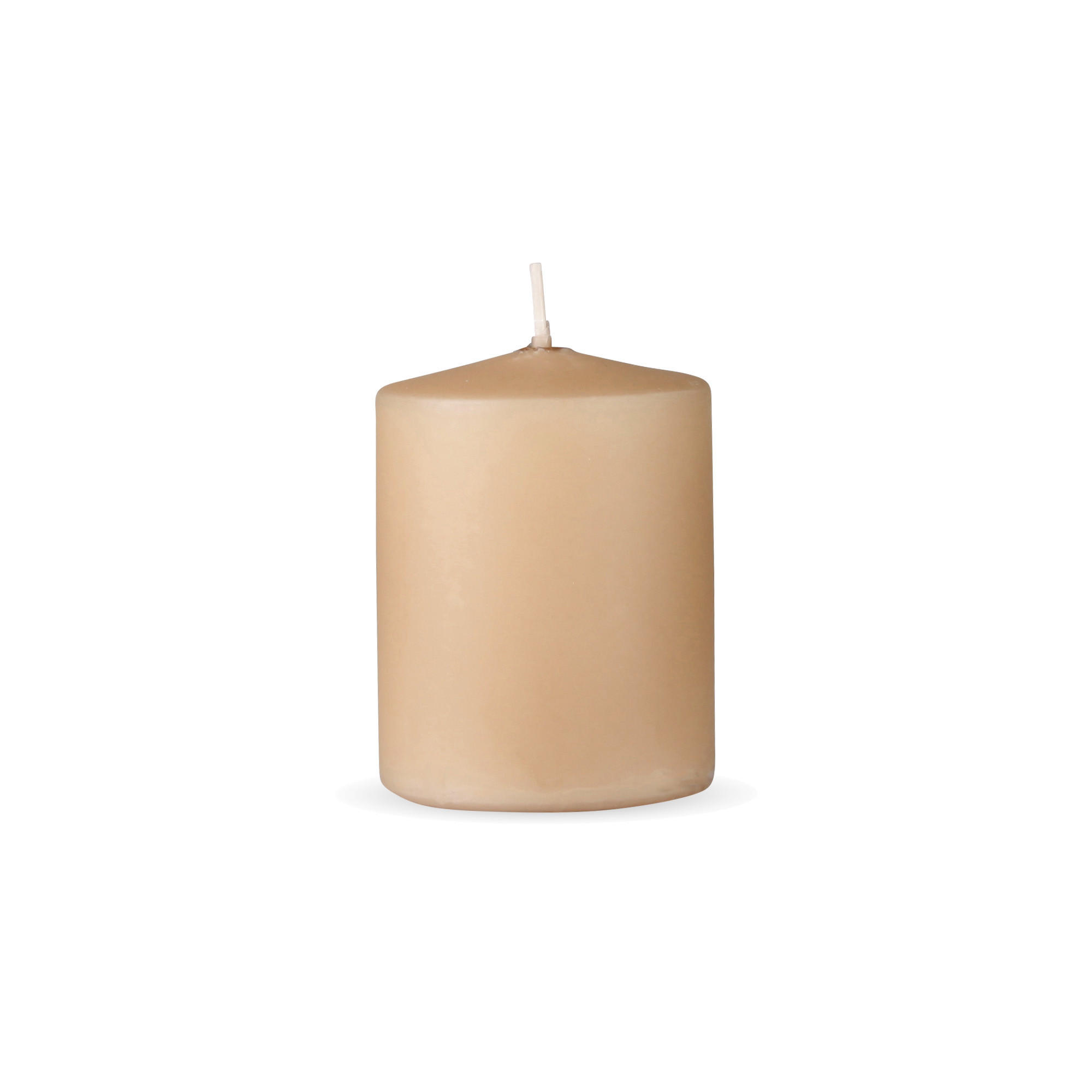 STUMPENKERZEN "Beige", Größe Ø7cm x Höhe: 8 cm - Beige, Naturmaterialien (7/8cm) - HS Candle