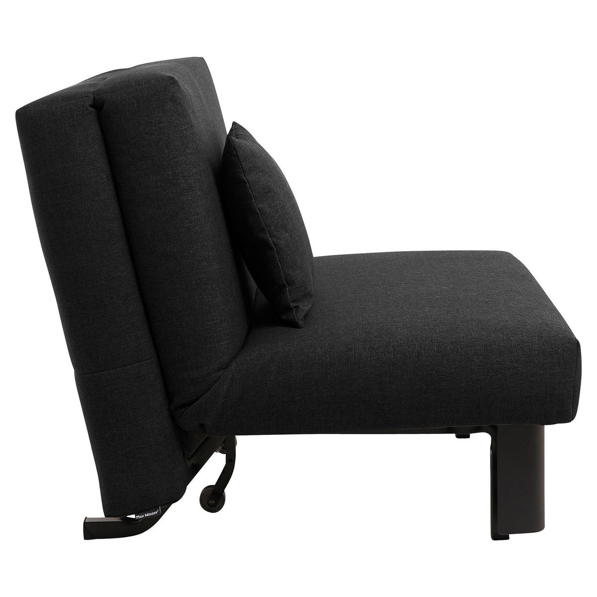 FALTSESSEL Kalomira Bezug Flachgewebe Metall schwarz / schwarz - Schwarz, Kunststoff (100/85/85cm) - 58aufmkessel