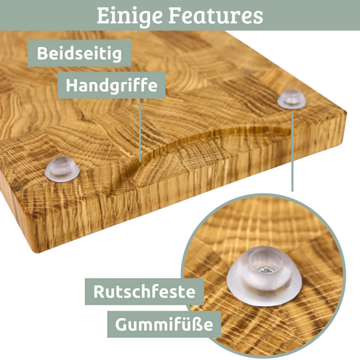 SCHNEIDEBRETT Holz klein MILA klingenschonend 28x20x2,5 cm - Braun, Holz (28/20cm) - DELUKE