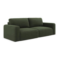 3-SITZER SOFA mit Schlaffunktion Strukturstoff Stoff Grün - Blau/Schwarz, Kunststoff/Textil (244/79/102cm) - LaMiaSofa