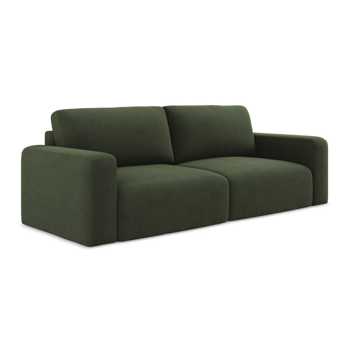 3-SITZER SOFA mit Schlaffunktion Strukturstoff Stoff Grün - Blau/Schwarz, Kunststoff/Textil (244/79/102cm) - LaMiaSofa