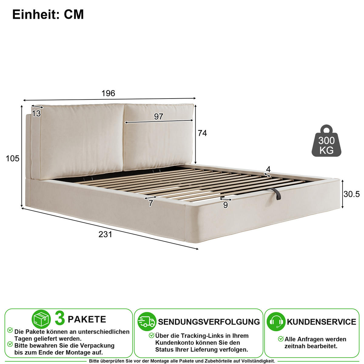 ČALOUNĚNÁ POSTEL 180/200 cm v béžové barvě ze sametu s úložným prostorem - béžová, kov/kompozitní dřevo (180/200cm) - CHICFURN