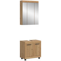 BADEZIMMER Vento 3-tlg. (B/H/T: ca. 60/191/34 cm) in Artisan Eiche /Artisan Eiche - Eiche Artisan, Holzwerkstoff (60/191/34cm)