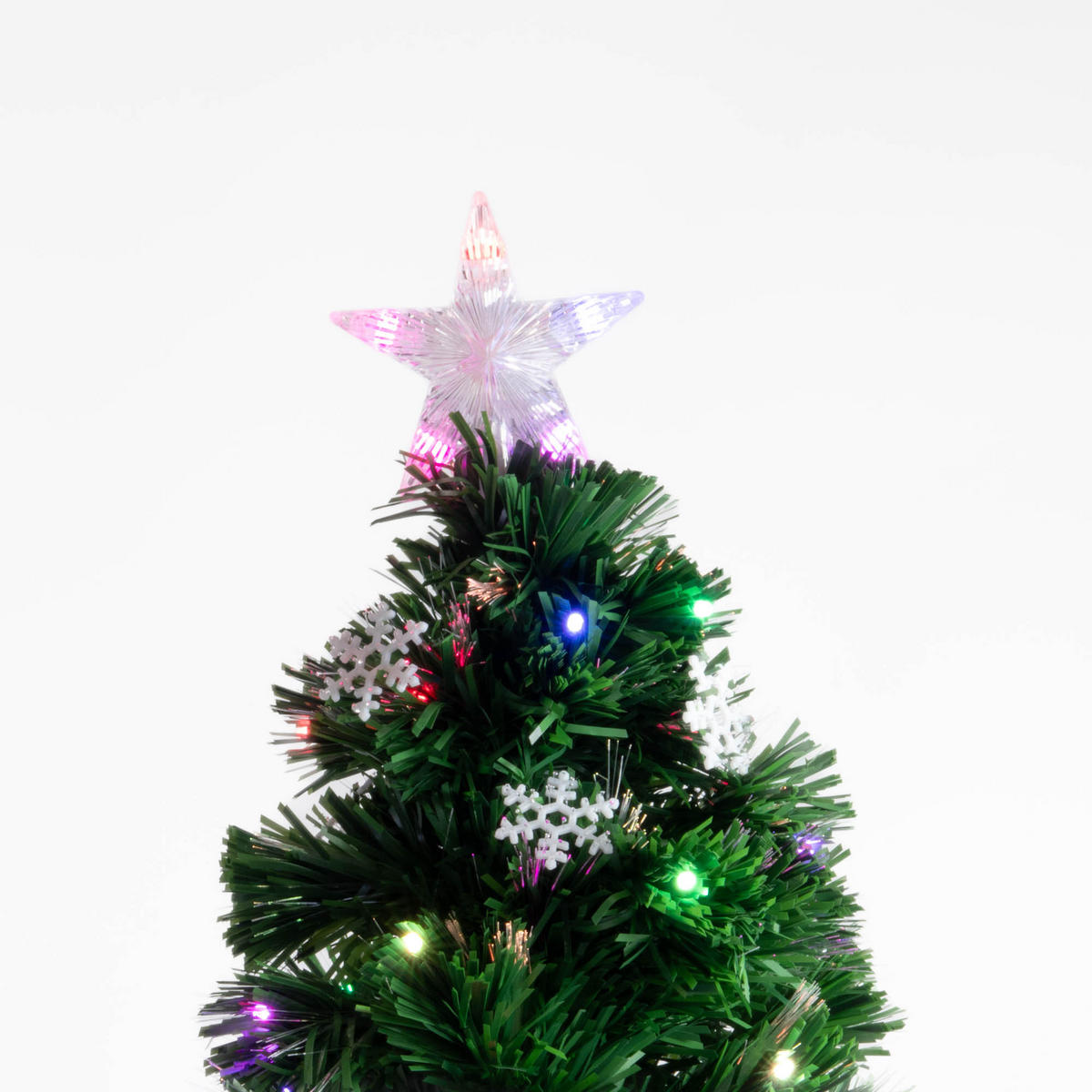 WEIHNACHTSBAUM mit Beleuchtung und Stern 50/50/90 cm - Grün, Kunststoff (50/90cm) - Fééric Lights and Christmas